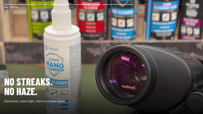 GNP Defend Optic Cleaner test video